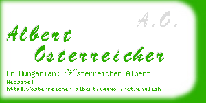 albert osterreicher business card